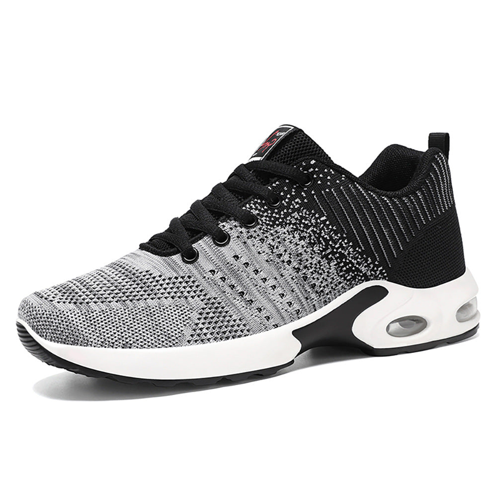 Herren nan leichter Strick-Running-Sneaker mit gepolsterter Fersenstütze und sichtbarer Luftkissen-Zwischensohle Drune