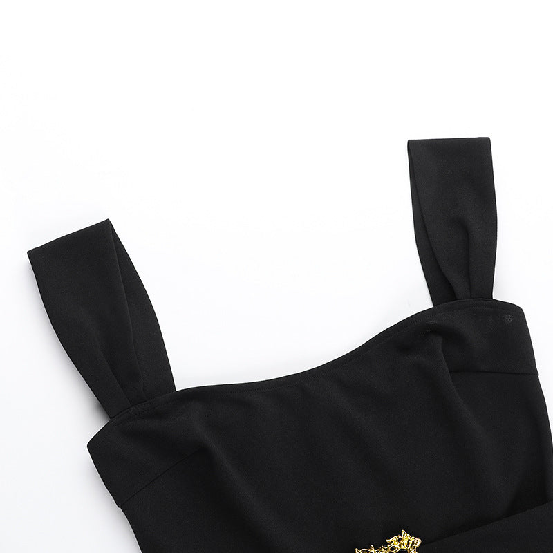 Damen Minikleid mit elegantem Bleistiftstil und dekorativem Gürtel Drune