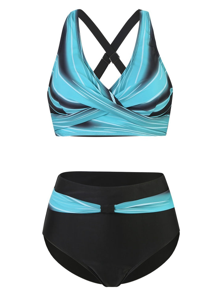 Damen Hochtaillierter Sport-Bikini mit elegantem Rückenschnitt Drune