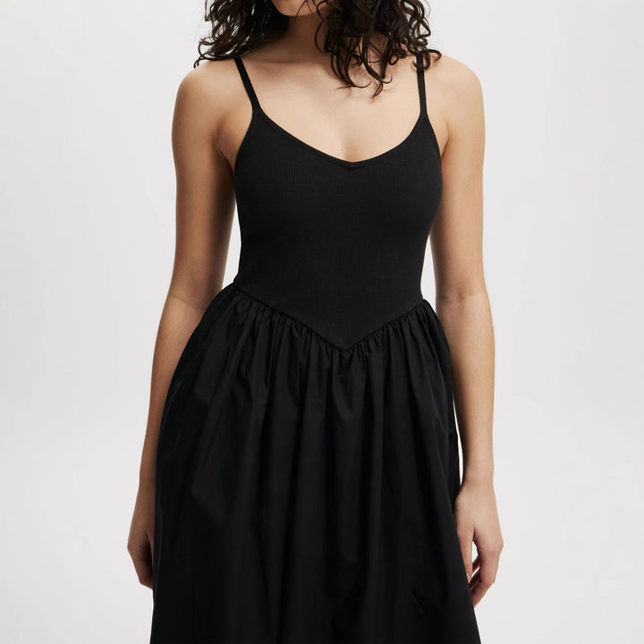 Damen Midi-Kleid mit lässigem Schnitt und praktischen Taschen Drune