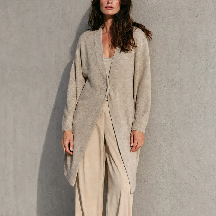 Damen Eleganter Longcardigan aus weichem Strick Drune