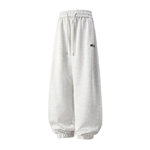 Unisex Extraweite Sweat‑Haremshose im Palazzoschnitt mit Kordelzug und geripptem Knöchelabschluss Drune