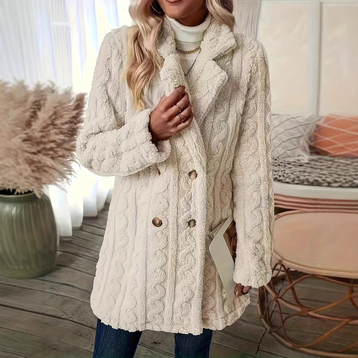Damen Kuschelige Teddyjacke mit strukturiertem Design Drune