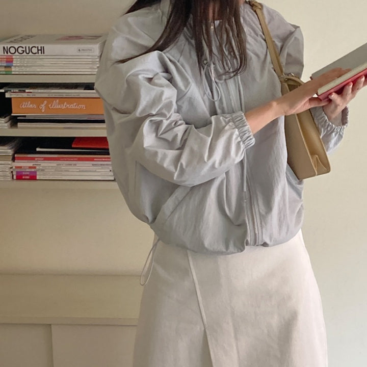Damen leichte Übergangsjacke mit verstellbarem Kordelzug Drune