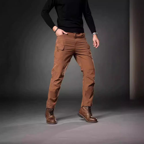 Herren Trekking‑Cargohose mit Knieverstärkung, multifunktionalen Taschen und geradem Schnitt Drune