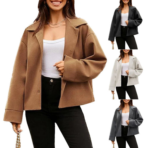 Damen modische Oversized-Jacke aus hochwertigem Material Drune