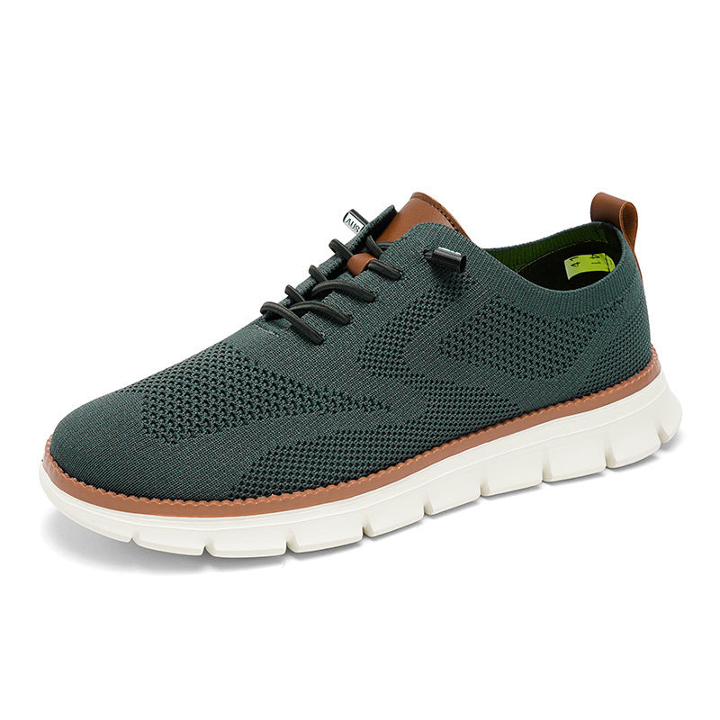 Damen nan gestrickter Derby-Sneaker mit flexibler Rillenlaufsohle und gepolstertem Komfortfußbett Drune