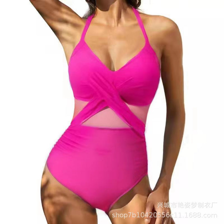 Damen Eleganter Einteiler mit raffiniertem Wickel-Design Drune