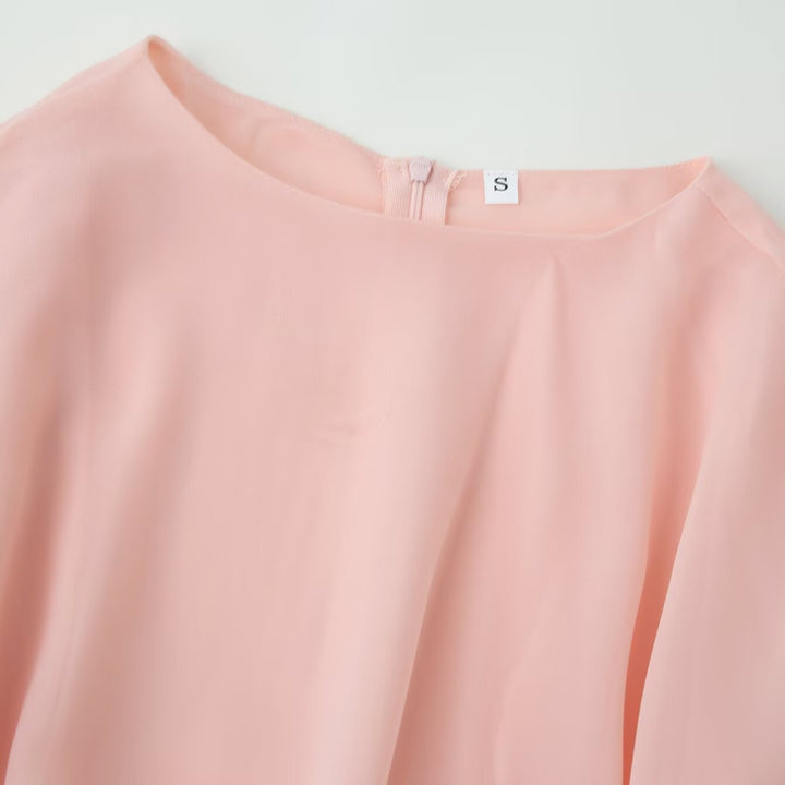 Damen Zweiteiliges Chiffon-Abendset mit Cape-Top und weitem Maxirock Drune