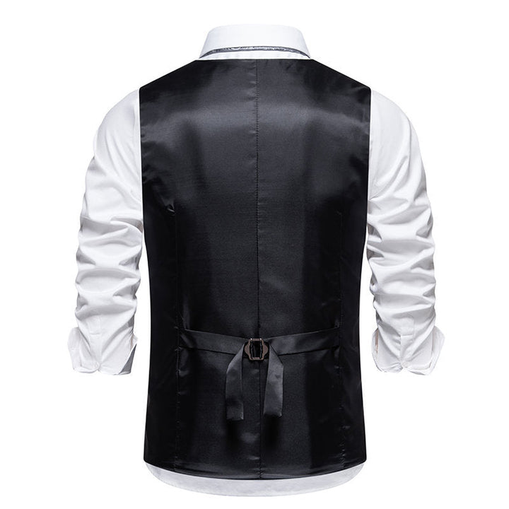 Herren elegante Anzugweste mit feinem Nadelstreifen und praktischen Taschen Drune