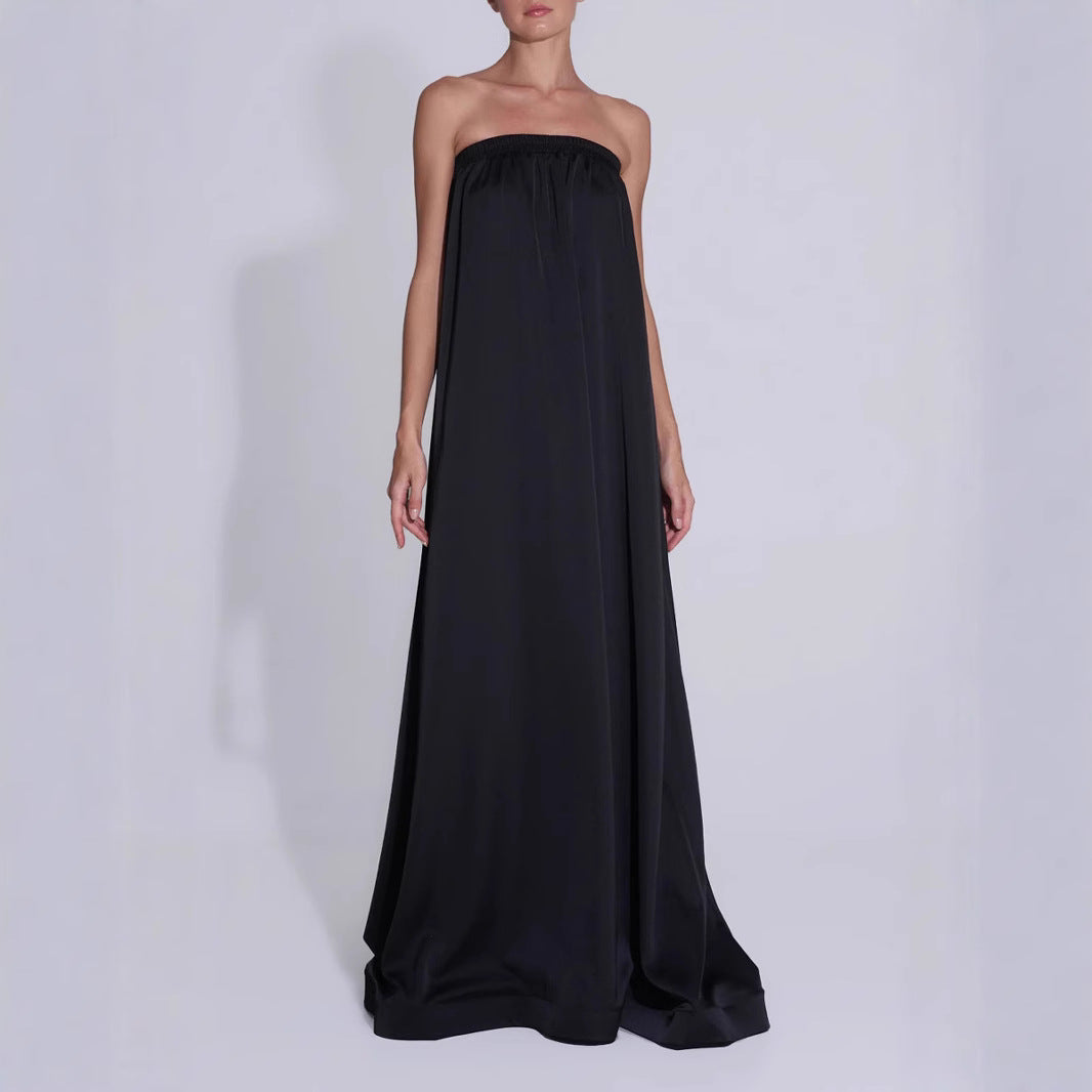 Damen Elegantes Maxikleid mit floralem Design und elastischem Oberteil Drune
