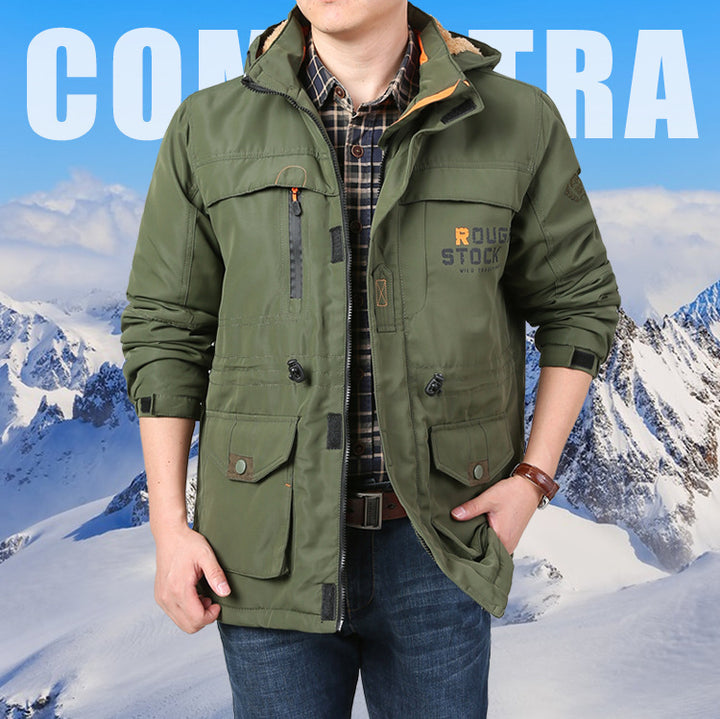 Herren Multifunktionale Outdoorjacke mit mehreren Taschen Drune