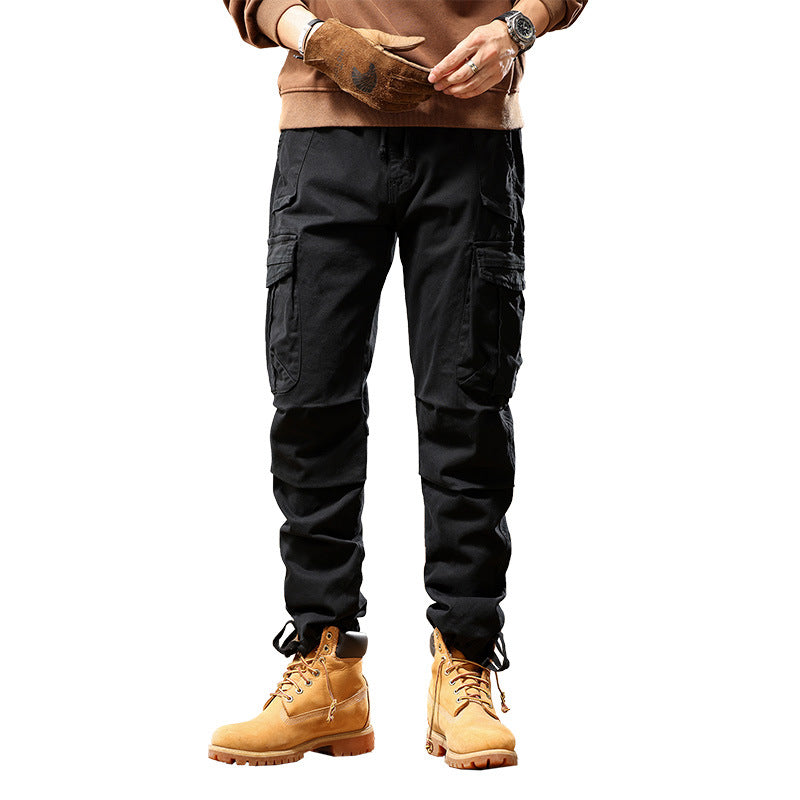 Herren Tactical Cargo-Hose mit Knöchelstulpen und Mehrfachtaschen Drune