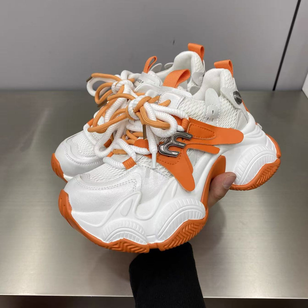 Damen Trendige Chunky Sneakers mit atmungsaktiver Mesh-Oberfläche und innovativer Dämpfung Drune