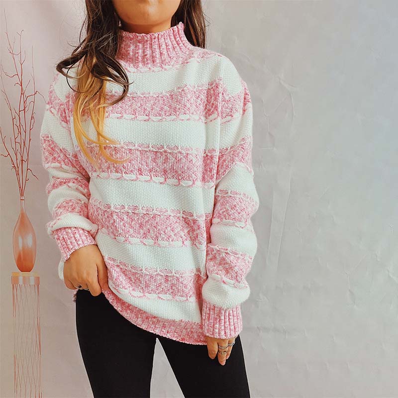 Drune | Weiche Strickjacke mit Strukturierten Streifen Acryl Komfortabel und Warm