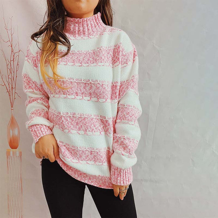 Drune | Weiche Strickjacke mit Strukturierten Streifen Acryl Komfortabel und Warm