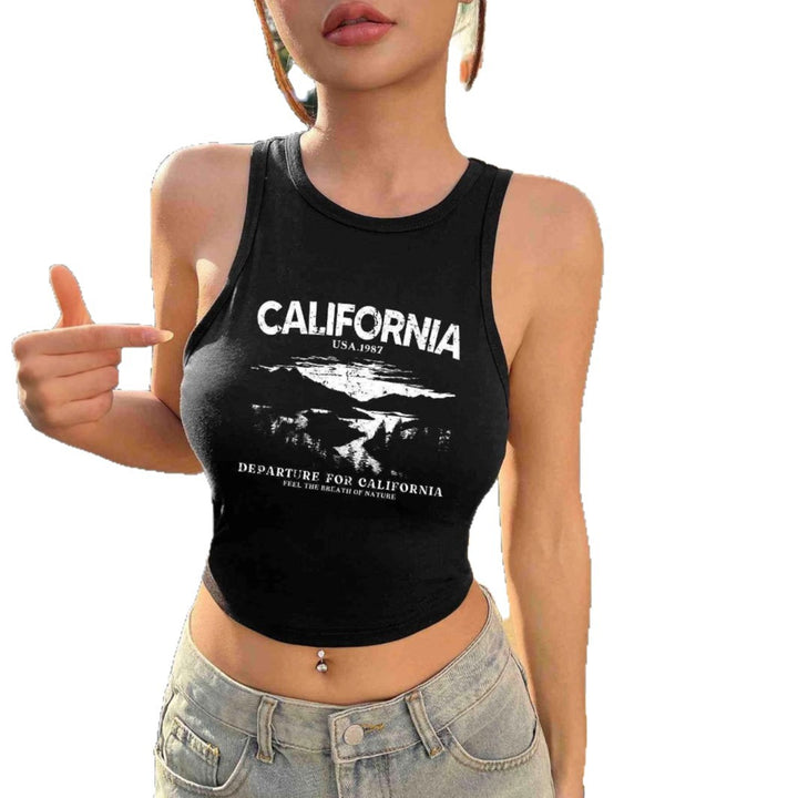 Damen Crop-Top mit kreativem California-Design Drune