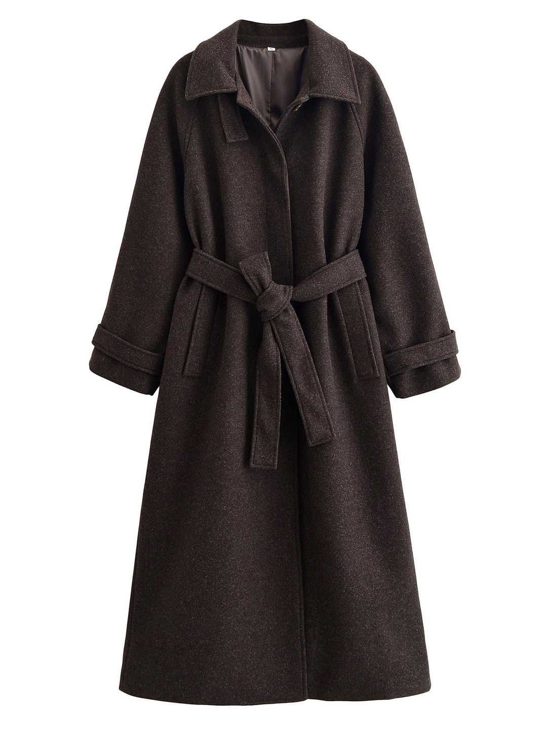 Damen 10+ taillierter Wollmix‑Mantel mit Bindegürtel Drune