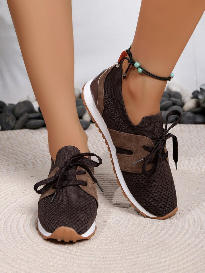 Damen Atmungsaktive Sport-Sneaker mit flexiblem Gummizug und rutschfester Sohle Drune