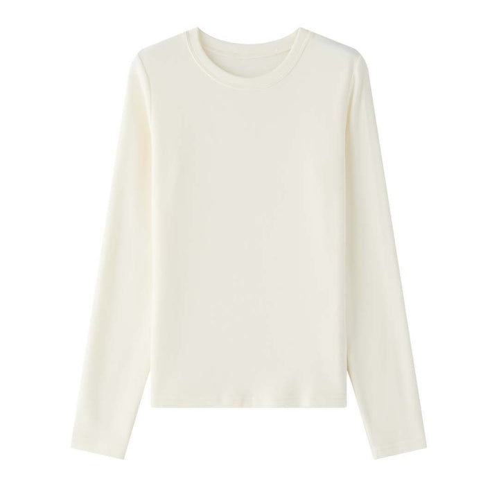 Damen Schmal geschnittenes Longsleeve aus feinem Jersey mit Rundhalsausschnitt Drune