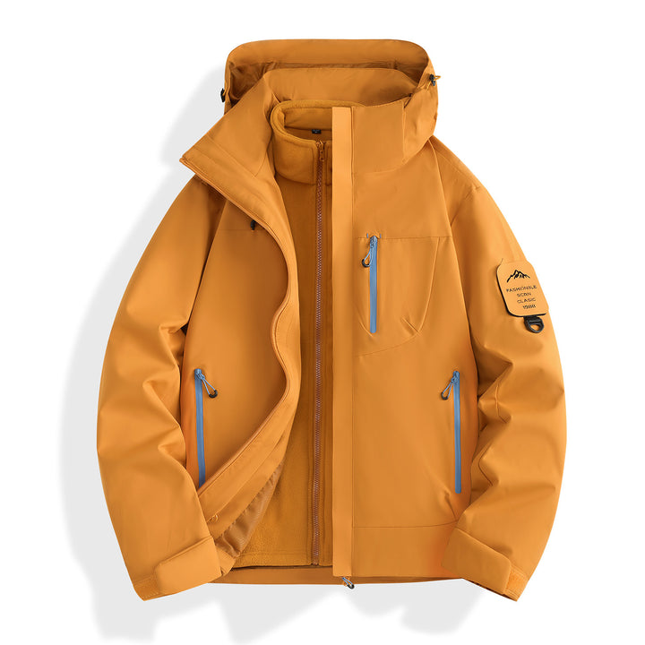 Damen zweilagige Softshell-Parka mit herausnehmbarem Fleecefutter und wasserdichten Reißverschlüssen Drune