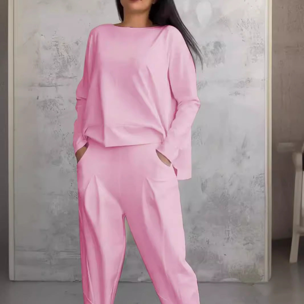 Damen lässiges Zweiteiliges Set aus hochwertiger Viskose Drune