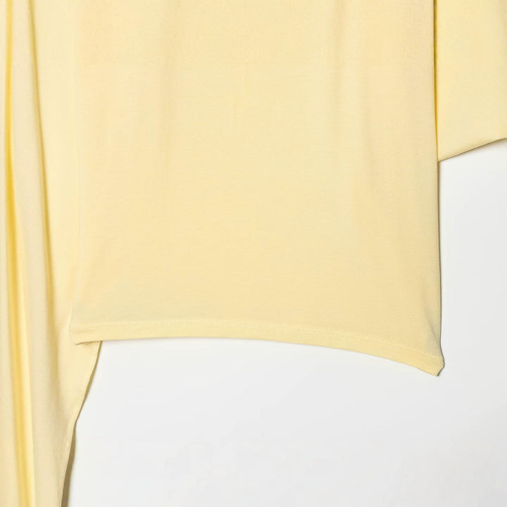 Damen Asymmetrisches Drapiertes Cape-Top mit Rollkragen und One-Shoulder-Ärmel Drune