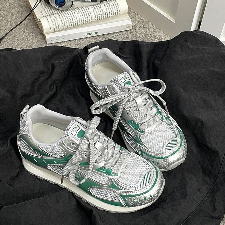 Damen Leichte Mesh-Lauf- und Freizeit-Sneaker mit profilierter Gummilaufsohle Drune