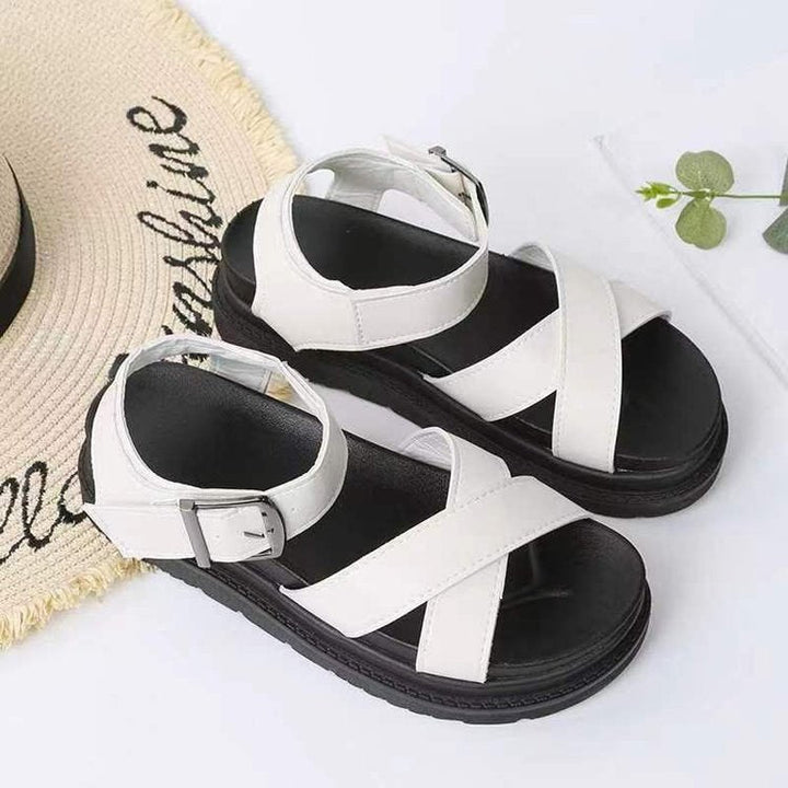 Damen modische Sandalen mit verstellbaren Riemen und weich gepolsterter Sohle Drune