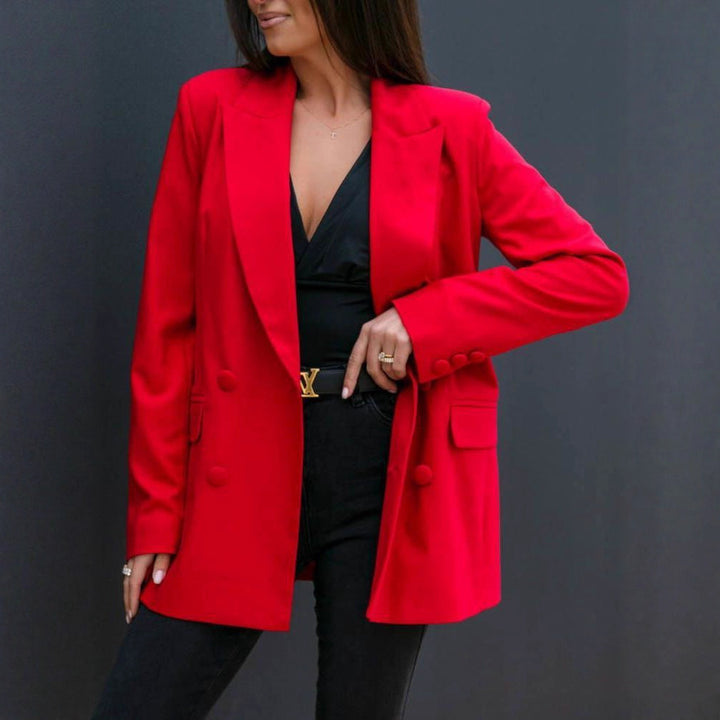 Damen modischer Blazer mit doppelter Knopfleiste und raffiniertem Schnitt Drune