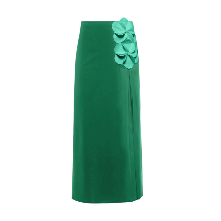 Damen Schwimmanzug mit asymmetrischem Schnitt und floralen Applikationen Drune