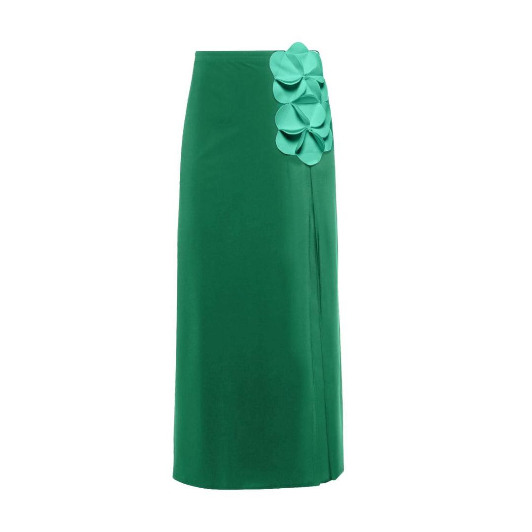 Damen Schwimmanzug mit floralem Oberteil und eleganter Maxi-Rock Drune