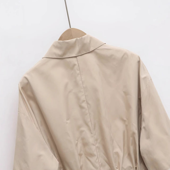 Damen Cropped Leichte Utility Jacke Drune