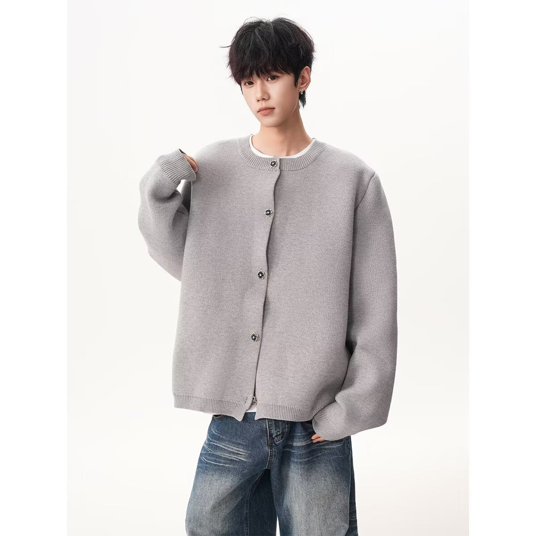 Herren Trendige Oversized Strickjacke mit Reißverschluss Drune