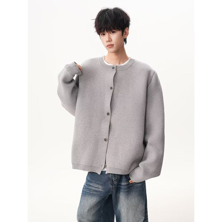 Herren Trendige Oversized Strickjacke mit Reißverschluss Drune