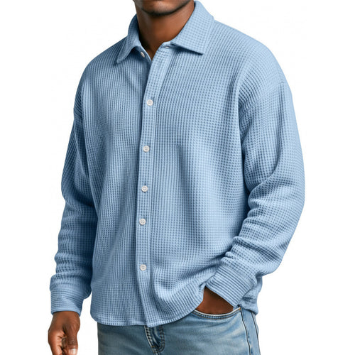 Herren Modische Strickjacke mit hohem Kragen Drune