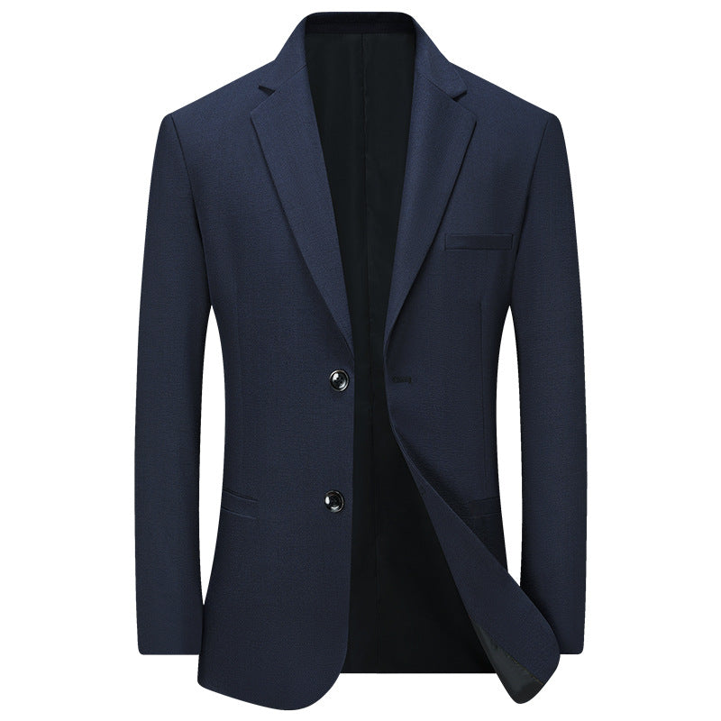 Herren Leichter Leinenblazer Slim-Fit Zweiknopf-Sakko atmungsaktiv Drune