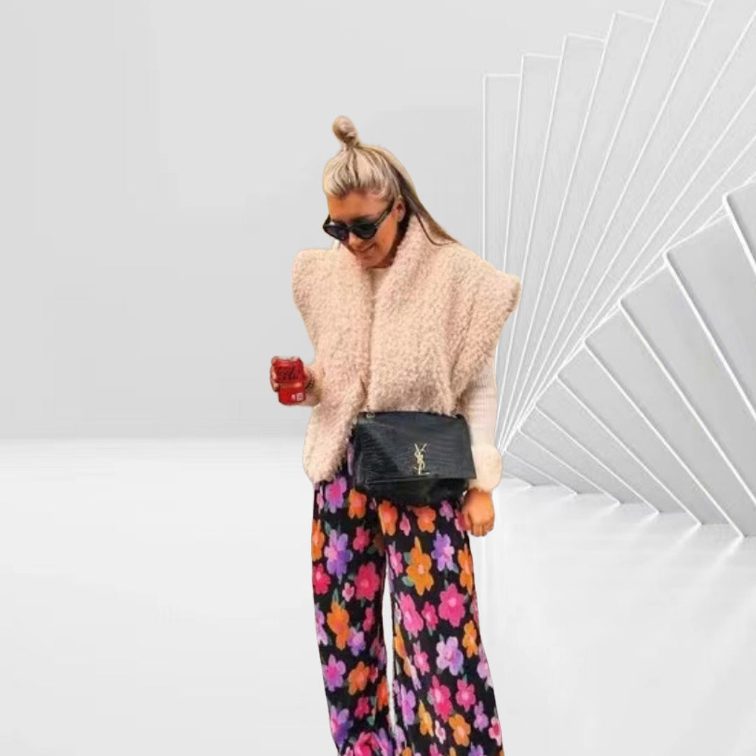 Damen Fleece-Weste mit innovativen Überwurf-Details und praktischen Taschen Drune