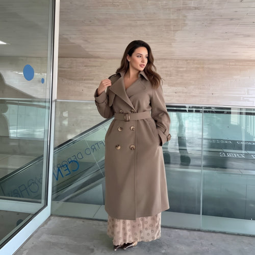 Damen Modischer und eleganter Trenchcoat Drune