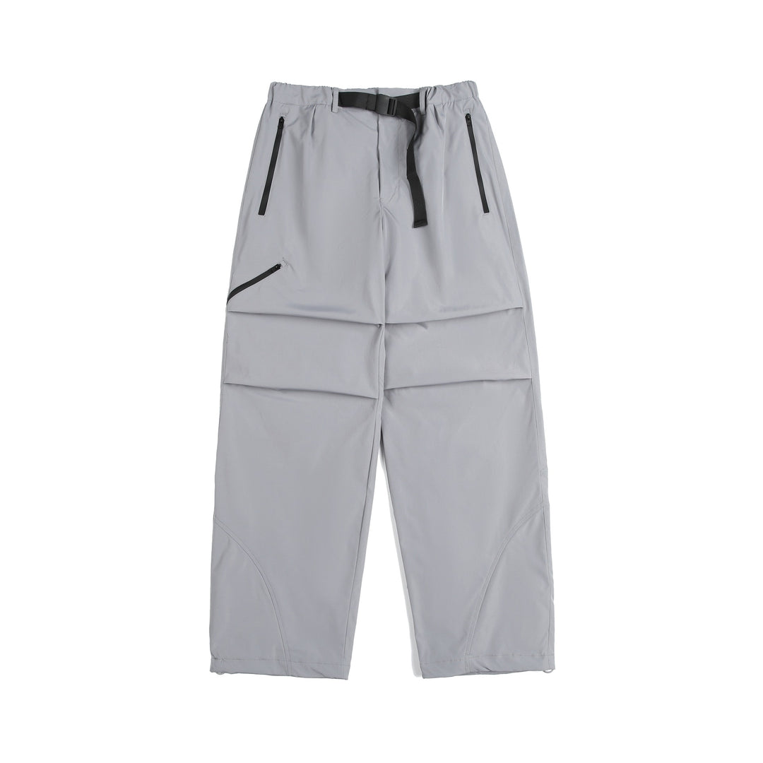 Unisex Technische Cargo-Caprihose mit elastischem Bund, integriertem Gurt und wasserdichten Reißverschlüssen Drune