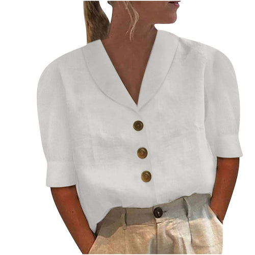 Drune | Lässige Bluse mit Puffärmeln