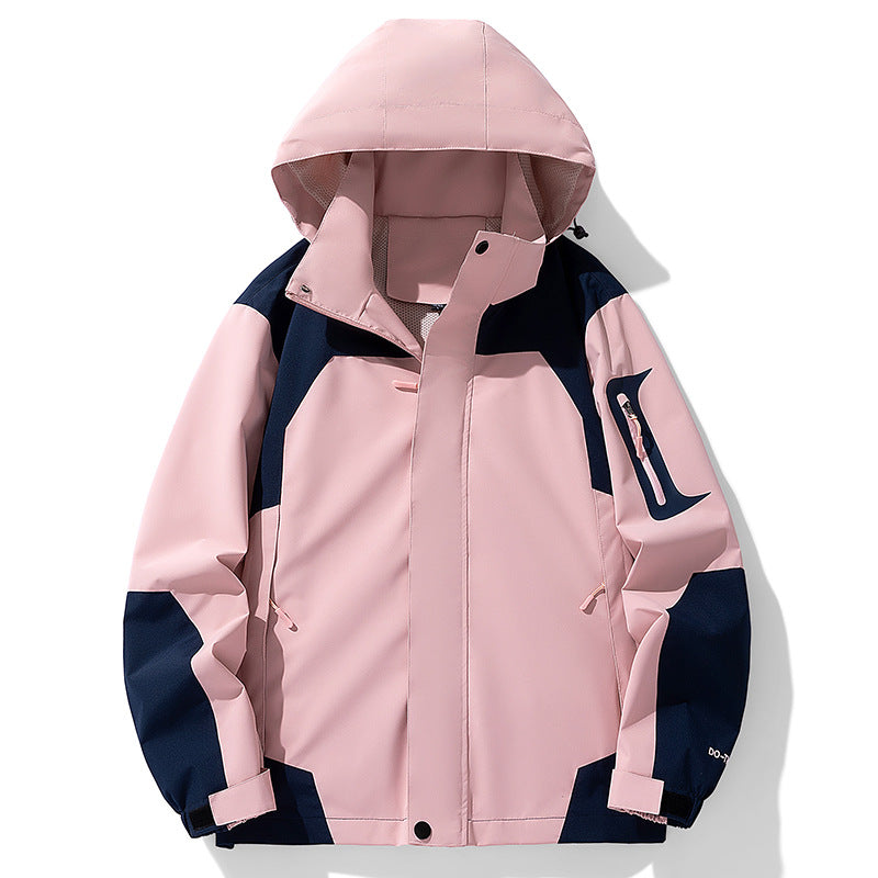 Herren Technische Outdoorjacke mit verstellbarem Kapuzenkragen Drune