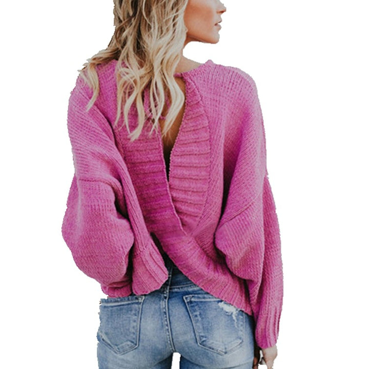 Damen Oversized Strickpullover mit lässigem Schnitt und Rippstruktur Drune