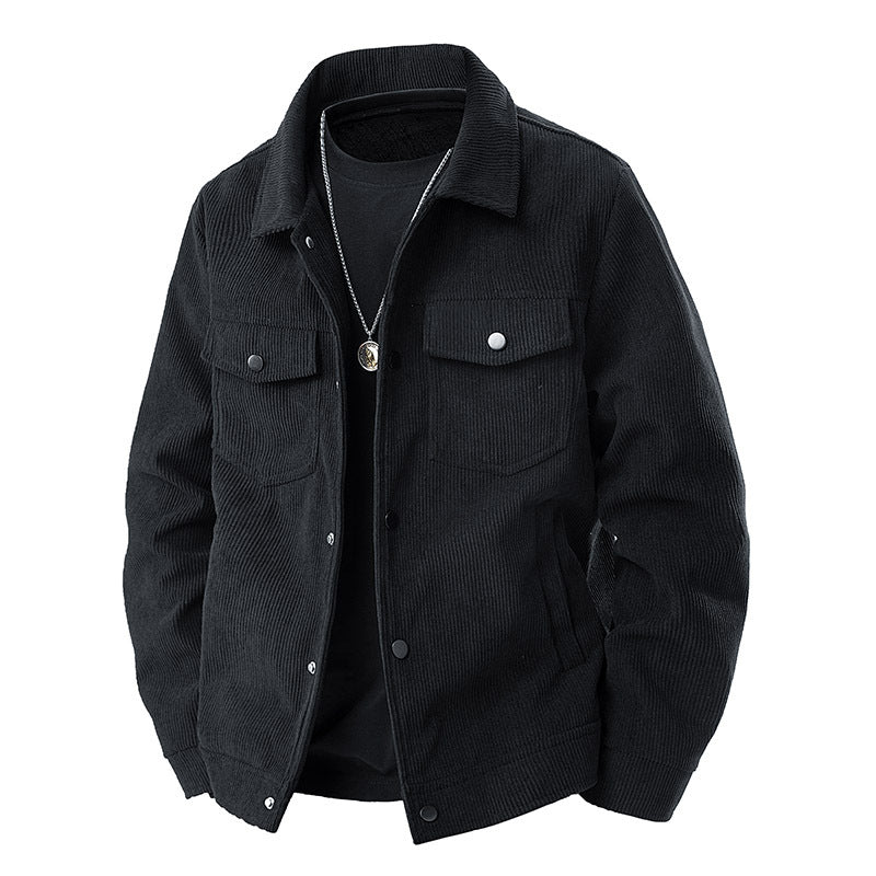 Herren Modische Cordjacke mit Taschen Drune