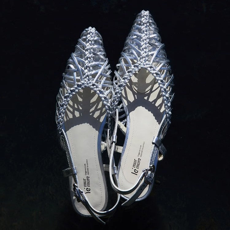 Damen Elegante und luftige Sandalen mit feinem Riemendesign Drune