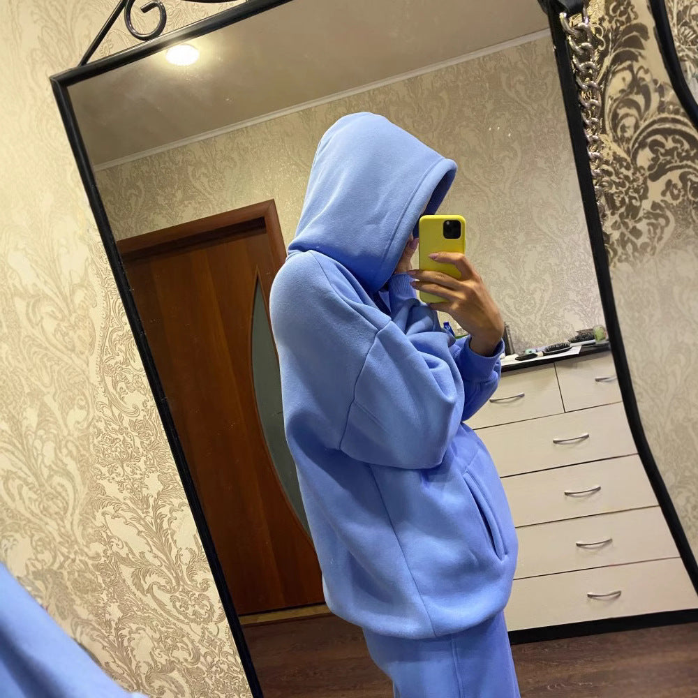 Damen lässiges Hoodie und Jogginghose Set Drune