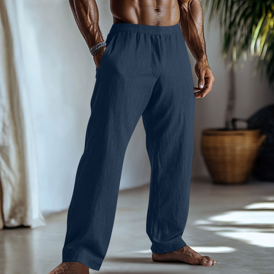 Herren Leichte Sommerhose aus atmungsaktivem Leinen Drune