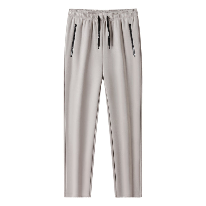 Herren Slim-Fit Jogginghose mit Gummibund, Kordelzug und Reißverschlusstaschen Drune