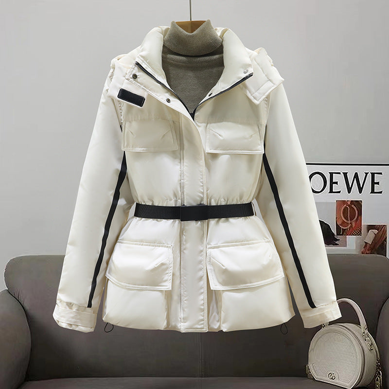 Damen Isolierte Parkajacke mit praktischem Taillengürtel und großen Taschen Drune