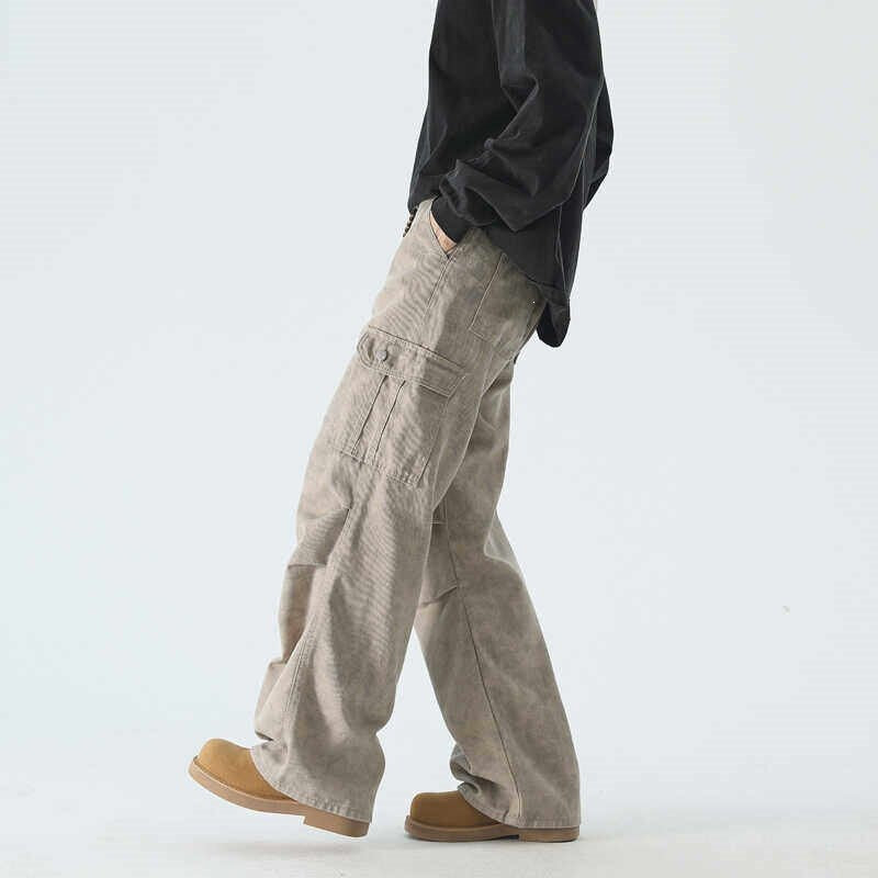 Damen Cargo-Hose mit weiten Beinen und praktischen Taschen Drune
